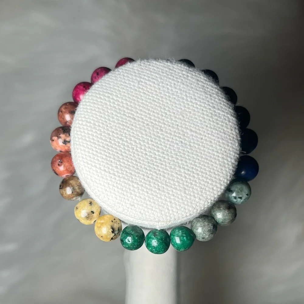 Handmade Stretch Bracelet Chakra Beads - Picture 2 of 3